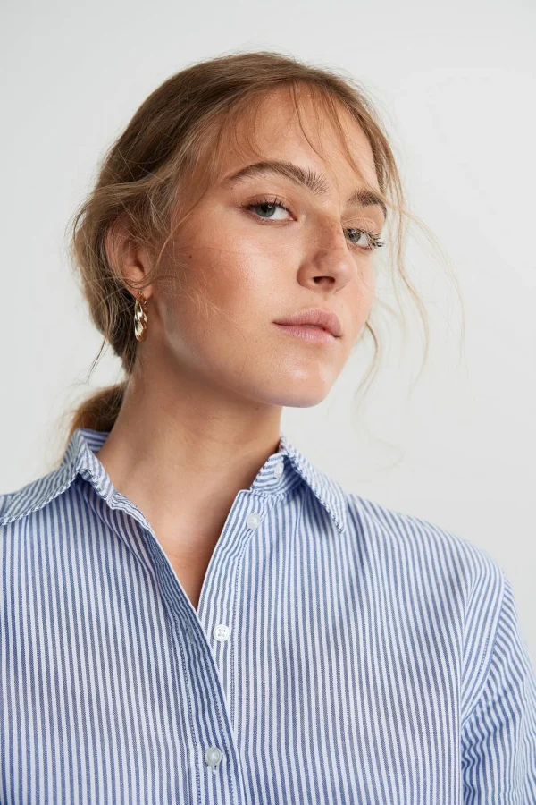 Gina Tricot Freya Shirt White/cobolt magasin en ligne france 3