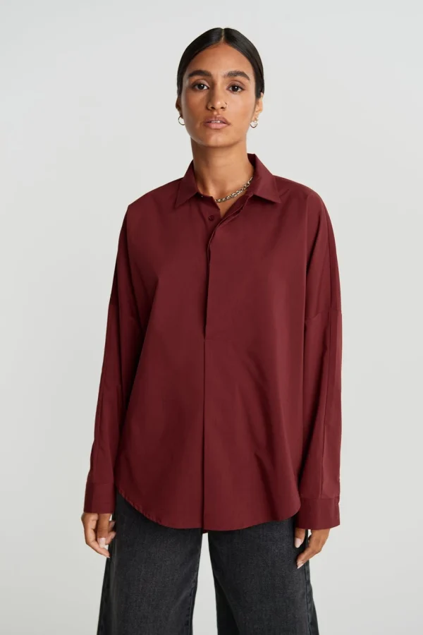 Gina Tricot Blenda Shirt Fired Brick Boutique officielle 1