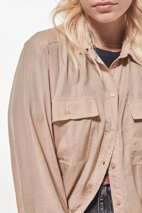 Gina Tricot Elin Utility Shirt Rose Cloud destockage 3