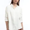 Gina Tricot Kimberly Linen Shirt Offwhite meilleur service 8