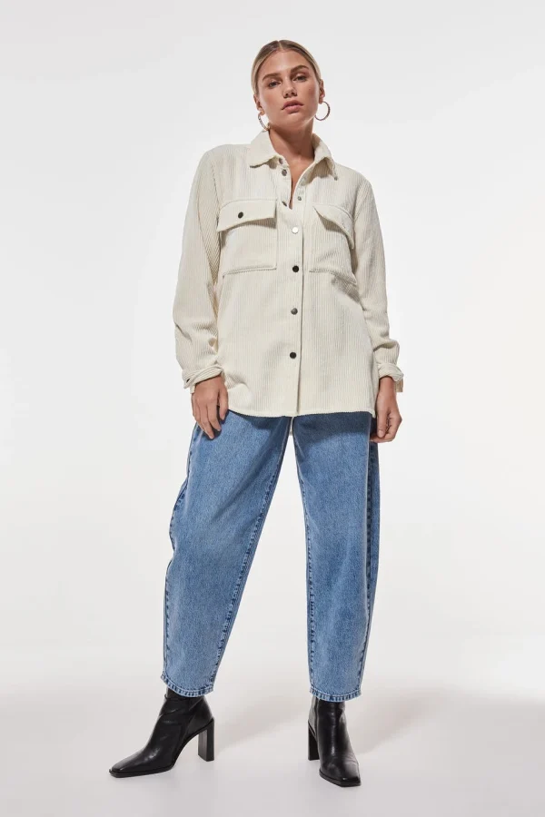 marque moins cher Gina Tricot Nellie Corduroy Shirt Kitt 1