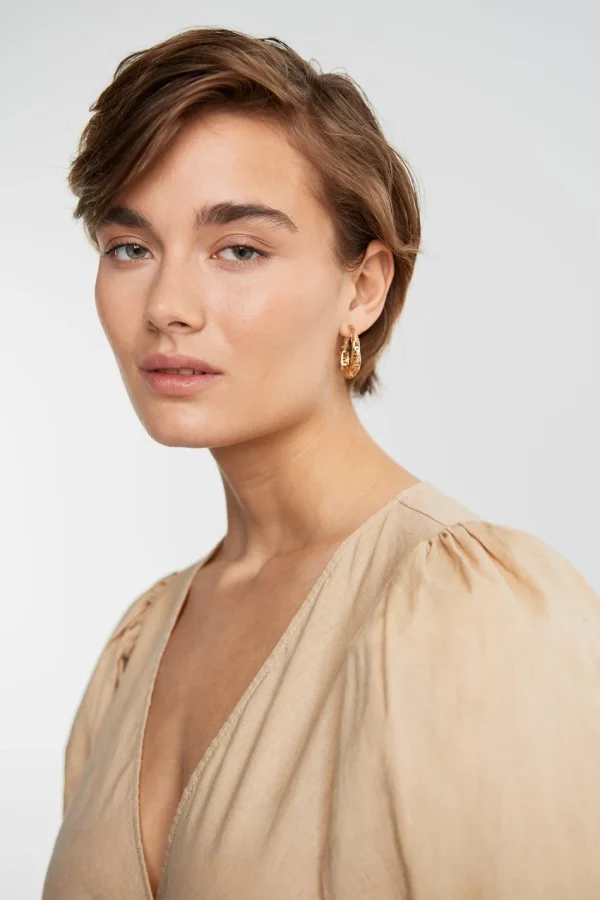 Acheter Gina Tricot Ella Linen Wrap Shirt Cuban Sand 3
