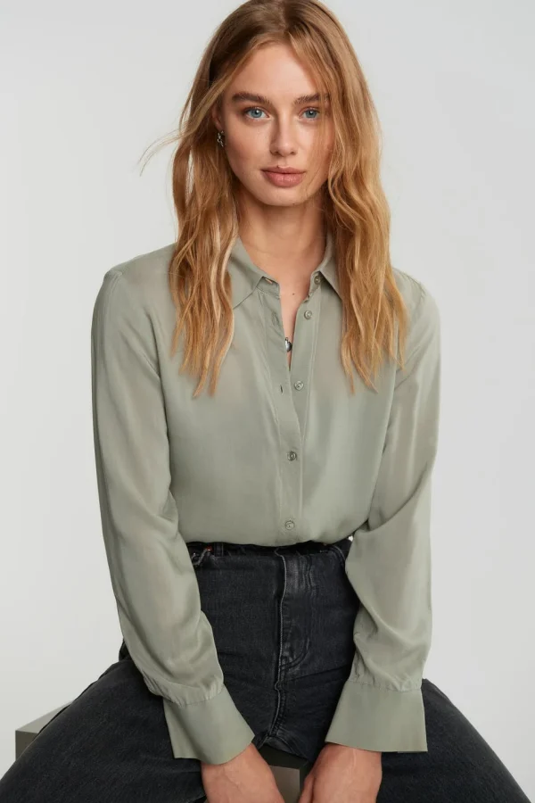 pas cher Gina Tricot Hilma Shirt Laurel Oak 1