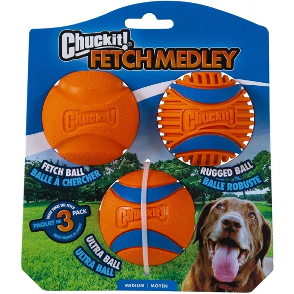 magasin en ligne france Combo Chuckit! Lot De 3 Balles (3-Pack Fetch Medley) 5