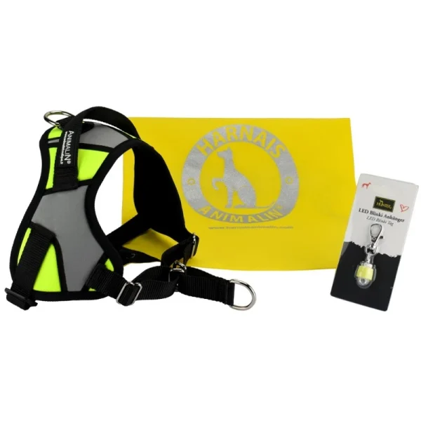 Pas Cher soldes France Harnais Animalin® REFLEX PLUS Jaune Fluo (5 Tailles) + Lampe Offerte 3