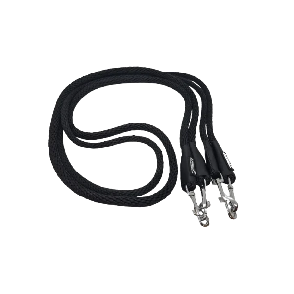 pas cher en vente Animalin® : Laisse Double Connexion Mousq. Inox – 190 Cm – 3 Diam. – 5 Coloris 3