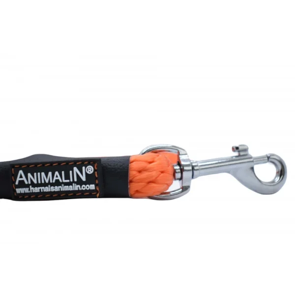 Laisse Corde Animalin® Orange 1,2 M – 3 Diam. – Mousqueton Noir Ou Inox mode pas chere 4