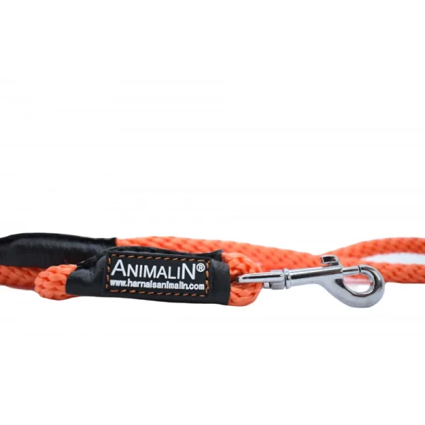 Laisse Corde Animalin® Orange 1,2 M – 3 Diam. – Mousqueton Noir Ou Inox mode pas chere 1
