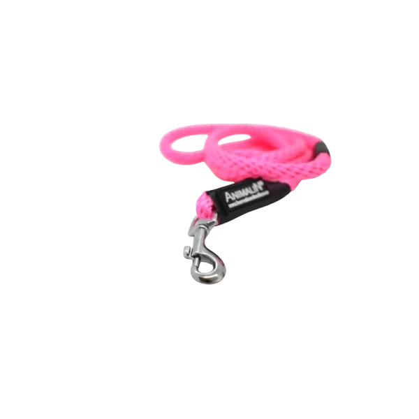 marque pas cher Laisse Corde Animalin® Rose 1,2 M – 3 Diam. – Mousqueton Noir Ou Inox 3