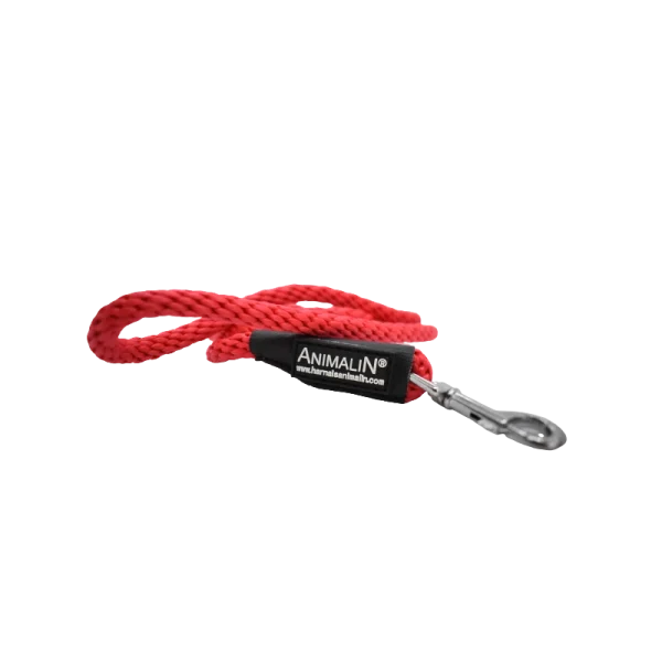Laisse Corde Animalin® Rouge 1,2 M – 3 Diam. – Mousqueton Noir Ou Inox boutiqued en ligne 4