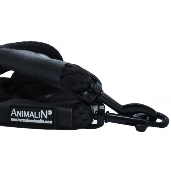 Animalin® : Laisse Double Connexion Mousq. Noir – 190 Cm – 3 Diamètres/5 Coloris authentiques 1