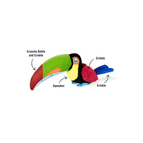 Peluche Toucan – Fait Main – Sifflet Intégré haute qualité 3